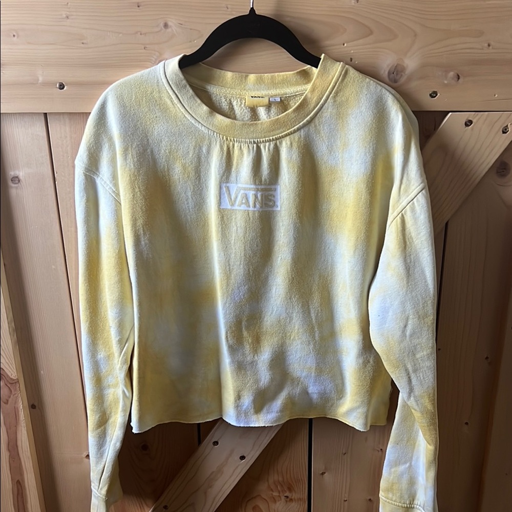 Vans Women's Yellow Tie-Dye Top